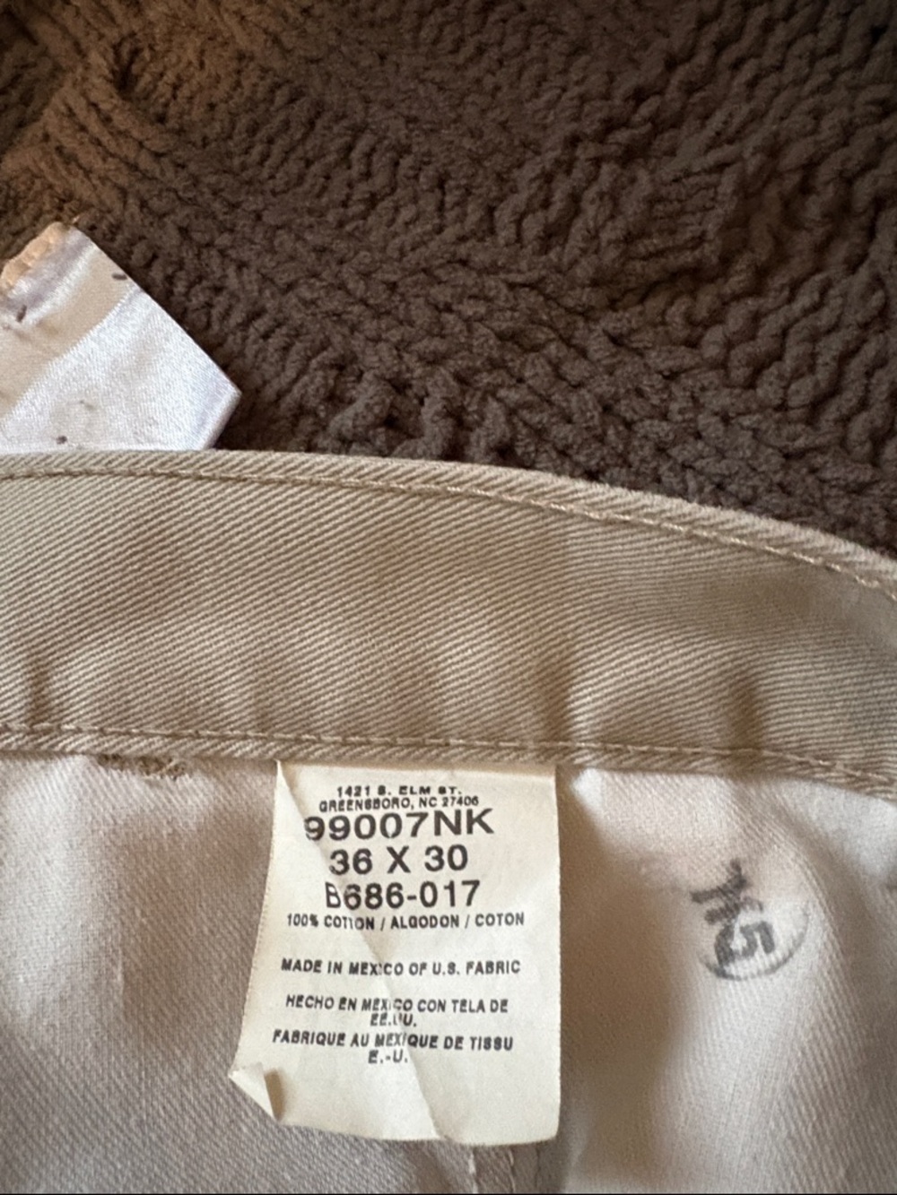 Men's Khaki Cotton Shorts - Size 36 (Beige)
